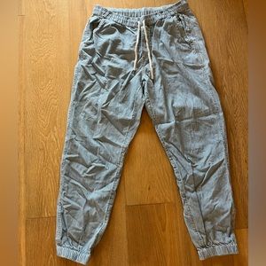 Aerie striped drawstring joggers cotton